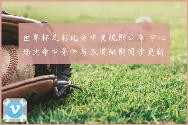 世界杯足彩比分中奖规则公布 中心场次命中条件与派奖细则同步更新