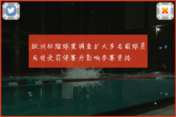 欧洲杯赌球案调查扩大多名前球员或将受罚停赛并影响参赛资格