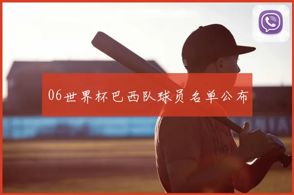 06世界杯巴西队球员名单公布